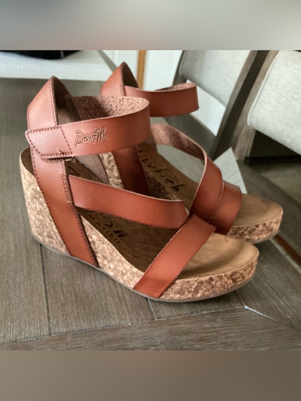 Blowfish Malibu Brown Wedge Sandals